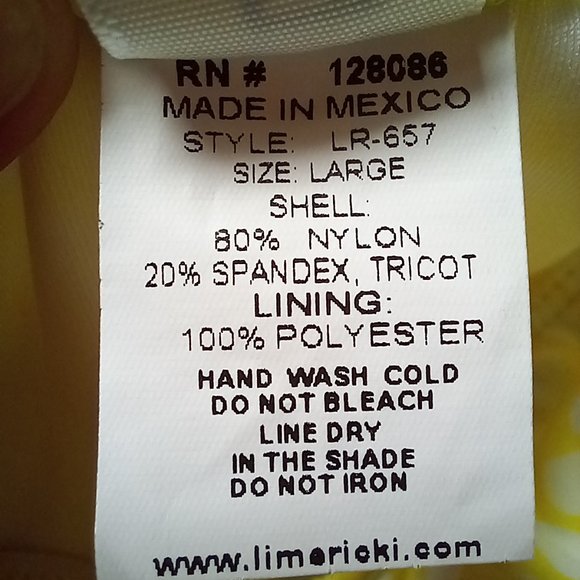 Lime Ricki Tankini Swim Top Size L Adjustable Straps Yellow NWT - Picture 2 of 5